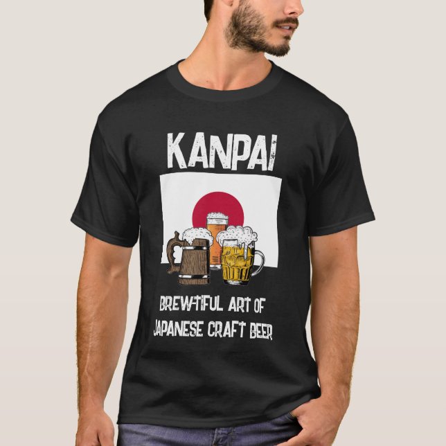 JAPON Kanpai ! Santé! T-shirt bière brune (Devant)