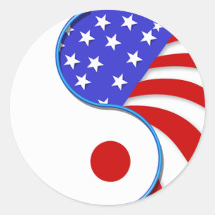 Japon USA Yinyang autocollant d'appel