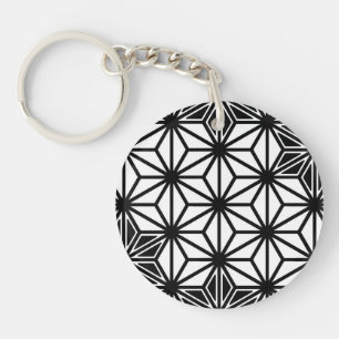 Japonais Asanoha motif - blanc et noir