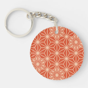 Japonais Asanoha motif - corail orange