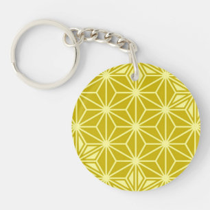 Japonais Asanoha motif - or moutarde