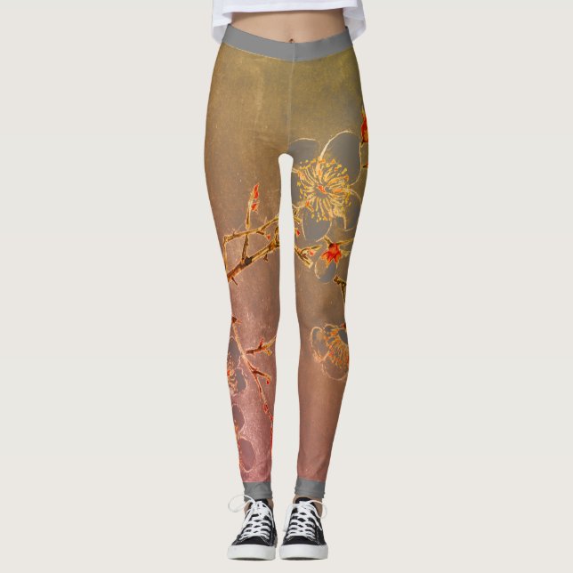 JAPONAIS PLUM BLOSSOMS Leggings (Devant)