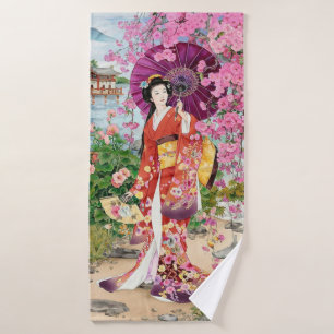 Japonaise À Kimono