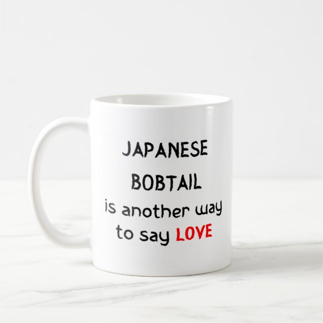 japonaise bobtail love café mug (Gauche)