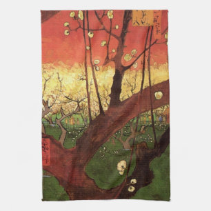 Japonism: Flowering Plum Tree by Vincent van Gogh Kitchen Towel