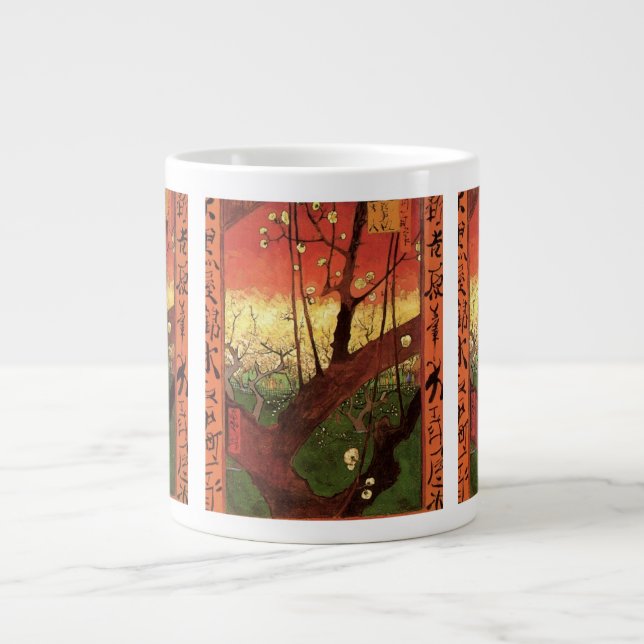 Japonism: Flowering Plum Tree by Vincent van Gogh Large Coffee Mug (Front)