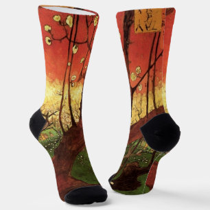 Japonism: Flowering Plum Tree by Vincent van Gogh Socks