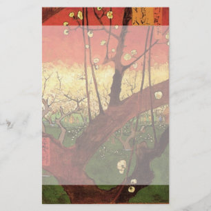 Japonism: Flowering Plum Tree by Vincent van Gogh Stationery
