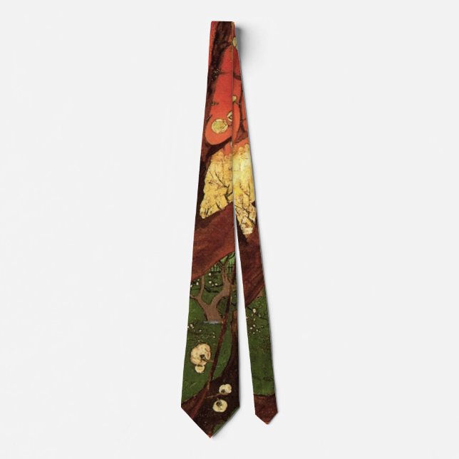 Japonism: Flowering Plum Tree by Vincent van Gogh Tie (Front)