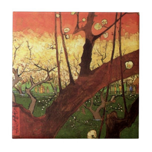 Japonism: Flowering Plum Tree by Vincent van Gogh Tile