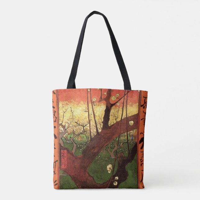 Japonism: Flowering Plum Tree by Vincent van Gogh Tote Bag (Back)