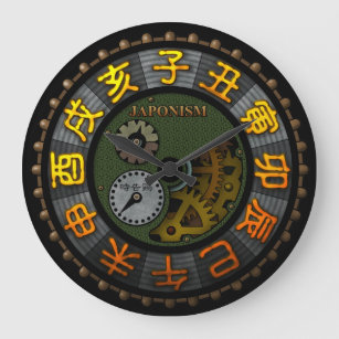 japonism large clock