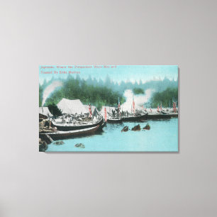 Japonski Island - Potlatchers & Sitka Natives Canvas Print