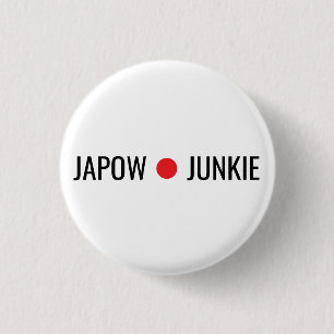 Japow Junkie 1 Inch Round Button