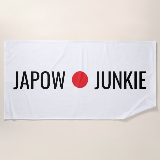 Japow Junkie  Beach Towel (Front)