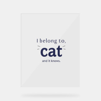 J'appartiens à mon chat