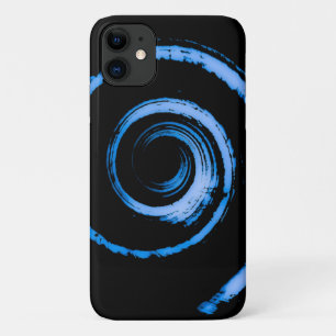 J'appelle spirale bleue sur coque noir