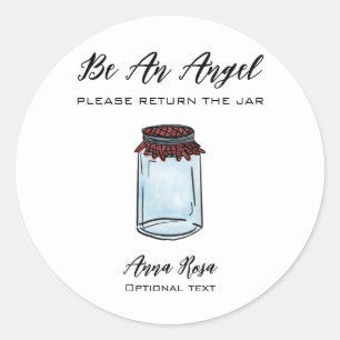 *~* Jar AP30 Whimsical Return jar Canning Mason  Classic Round Sticker