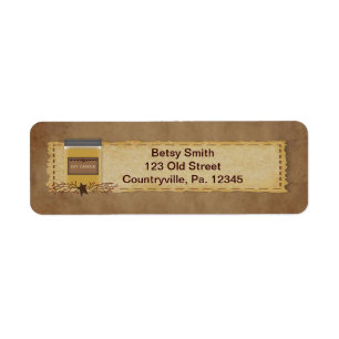 Jar Candle Étiquette de adresse