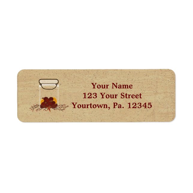 Jar Fixin's Address Label (Front)