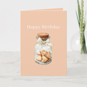 Jar Heart Cookies White Bow Birthday Card