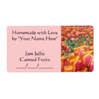 Jar Labels Tulip Flowers Jam Jellie Fruits Jars