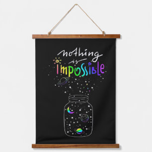 Jar of Dreams: Rainbow Wood Topped Wall Tapestry