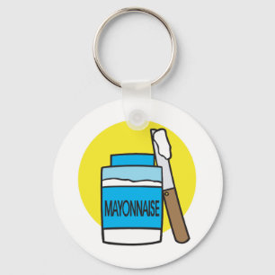 jar of mayonnaise keychain
