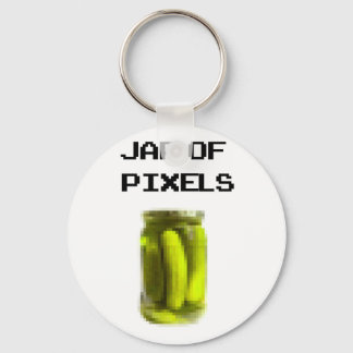 Jar of pixels keychain