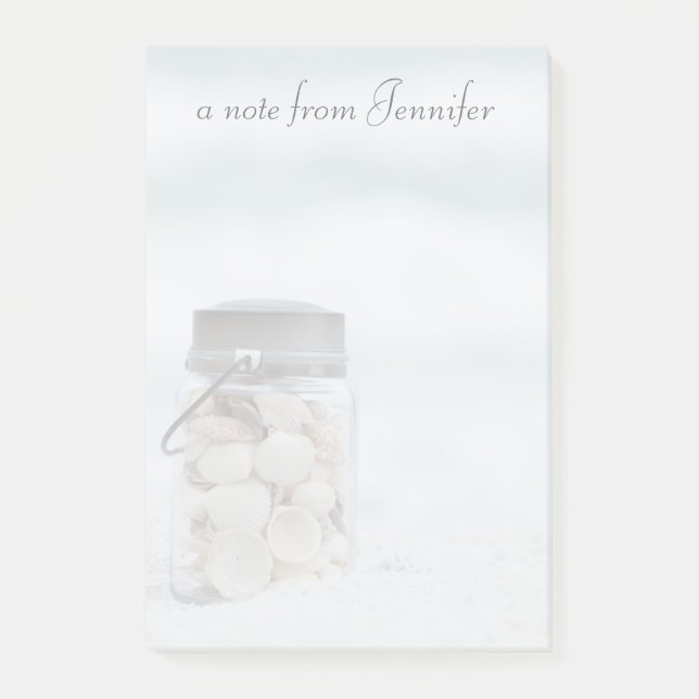 Jar Of Seashells On The Beach | Florida Post-it Notes (Front)
