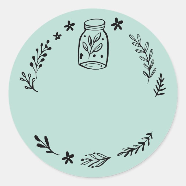 Jar / Spice Blank Sticker Label (Front)