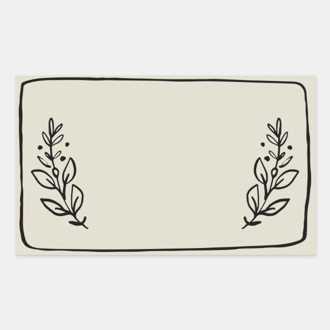 Jar / Spice Blank Sticker Label VII (Front)