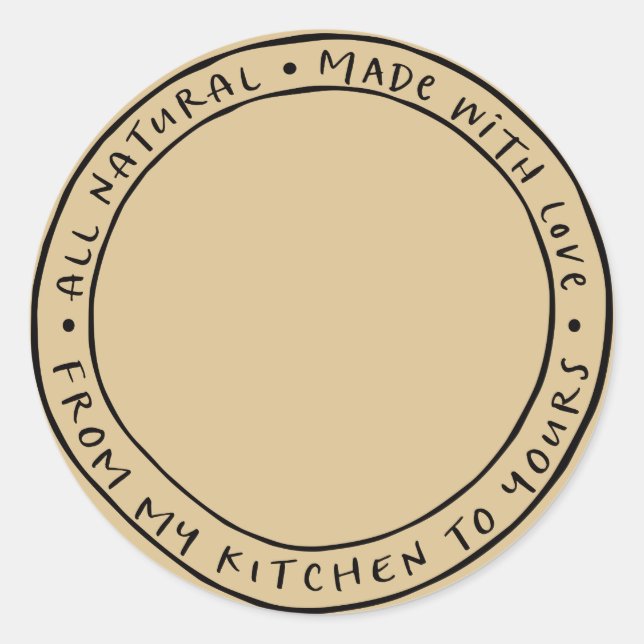 Jar / Spice Natural Organic Sticker Label (Front)