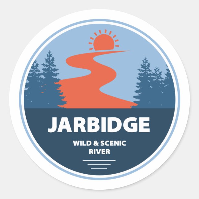 Jarbidge Wild And Scenic River Idaho Classic Round Sticker (Front)
