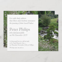 Jardin 3 avec Cats Memorial Funérailles Faire-part