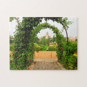 Jardin à Alhambra, Grenade, Espagne - puzzle