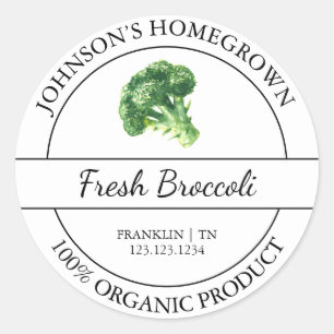 Jardin à la maison Étiquette de Brocoli biologique