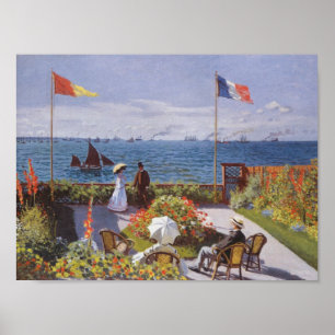 Jardin a Sainte-Adresse by Claude Monet Poster