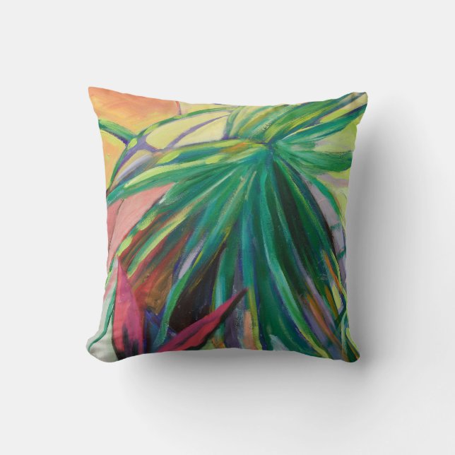 Jardin Abstracto I Throw Pillow (Front)