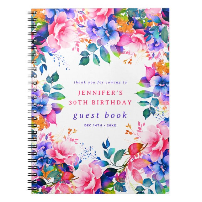 Jardin Aquarelle Floral 30e Anniversaire Livre d'o (Devant)