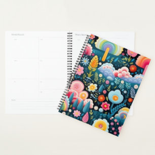 Jardin Arc-en-Ciel Fantaisiste Motif Floral Fantas