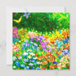 Jardin aux papillons : carte pliée 5,25 x 5,25