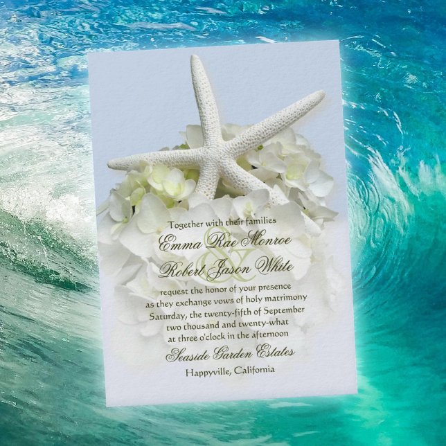 Jardin balnéaire Faire-part de mariage floral blan (Créateur téléchargé)