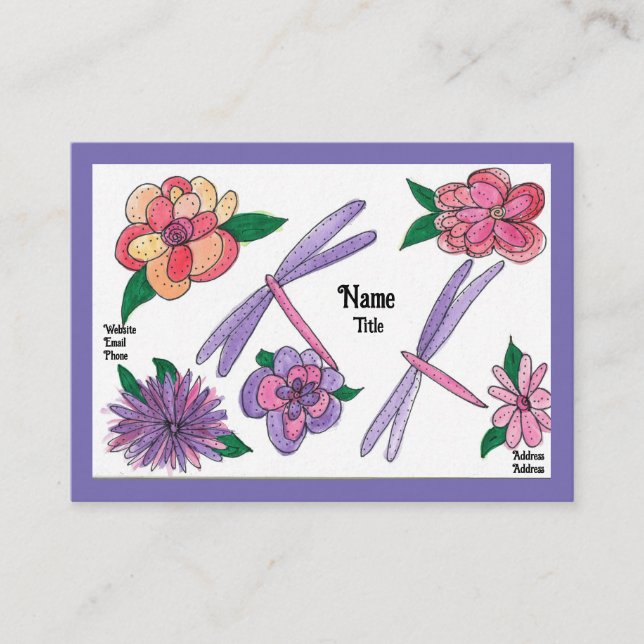 Jardin calme Cartes de visite (Devant)