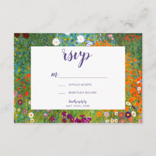 Jardin d'agrément par Gustav Klimt RSVP floral