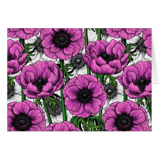 Jardin d'anémone rose (Devant horizontal)