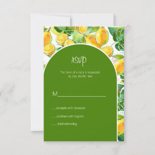 Jardin de citron aquarelle moderne jaune Rsvp