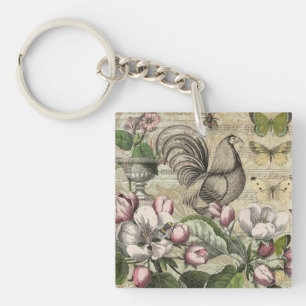 Jardin de Coq Vintage Art Collage : Campagne Franç