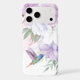 Jardin de fleurs à l'aquarelle Oiseau colibri