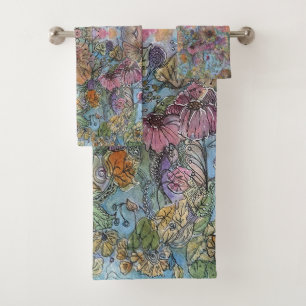 Jardin De Fleurs Chic Et Élégant Peinture Aquarell